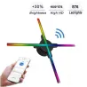 3D hologram projektor - display - blæserblade - 576 LED - WiFi / PC kontrol - 56 cm