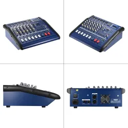 48V - 150W versterker - 6 kanalen - audio mixer console - met fantoomvoeding - USB / SDVersterkers