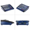 48V - wzmacniacz 150W - 6 kanałów - konsola miksera audio - z zasilaniem Phantom - USB / SDWzmacniacze