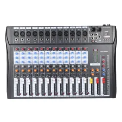 120S-USB - 12 kanalen - audiomixer - mengtafel - 48V fantoomvoedingVersterkers