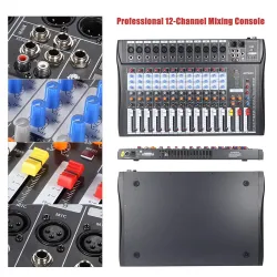 120S-USB - 12 kanalen - audiomixer - mengtafel - 48V fantoomvoedingVersterkers