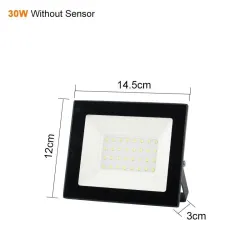 Naświetlacz LED - zewnętrzny reflektor - czujnik ruchu PIR - wodoodporny - 10W - 20W - 30W - 50W - 100WReflektory