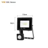 LED floodlys - udendørs reflektor - PIR bevægelsessensor - vandtæt - 10W - 20W - 30W - 50W - 100W
