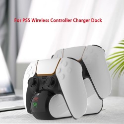 Kontroler bezprzewodowy DualSense PS5 - podwójna stacja ładująca USB - wskaźnik LEDAkcesoriów