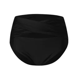 Szorty kąpielowe damskie - figi bikini - wysoki stan - skrzyżowany design - poliesterPływanie
