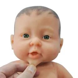 Realistic newborn - baby girl - soft silicone doll - 41cm - 2000g