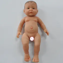Realistic newborn - baby girl - soft silicone doll - 41cm - 2000g