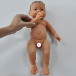 Realistic newborn - baby girl - soft silicone doll - 41cm - 2000g