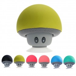 Mini haut-parleur Bluetooth - sans fil - avec ventouse - forme de champignon