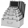 Portable - tools storage suitcase - aluminum box - impact resistance - with sponge
