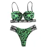 Sexy bikini set - leopard print - LOVE letters