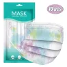 Maschera di bocca / viso - 3-strato - usa e getta - tie-dye pattern - 10 - 20 - 30 - 50 - 60 - 70 pezzi