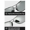 Fotokromiske solbriller - polariserede - antirefleks - dag/natkørselsbriller - unisex - UV400