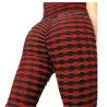 Rekbare lange legging - slankmakend - met roosterprint - fitness - yogaFitness