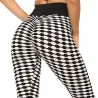 Stretchy long leggings - slimming - with lattice print - fitness - yoga