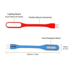 5V - 1.2W - LED - USB - mini reading light - flexible