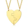 Hart hanger met ketting - custom made gegraveerde naam - 2 stuksHalskettingen