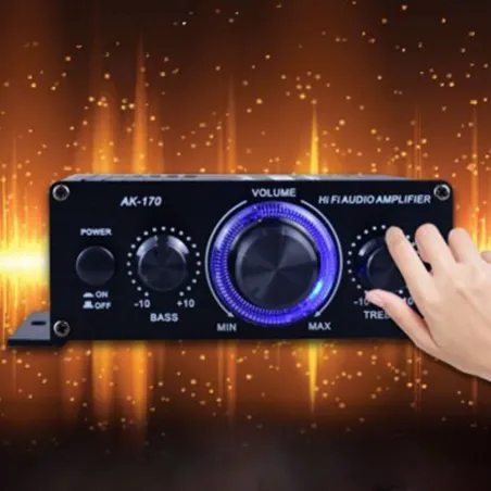 400W - DC12V - wzmacniacz mocy HiFi - samochodowy odbiornik muzyczny stereo - radio FM - MP3Wzmacniacze