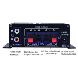 400W - DC12V - wzmacniacz mocy HiFi - samochodowy odbiornik muzyczny stereo - radio FM - MP3Wzmacniacze