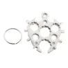 20 in 1 - multi tool screwdriver - snowflake shape - with keychain