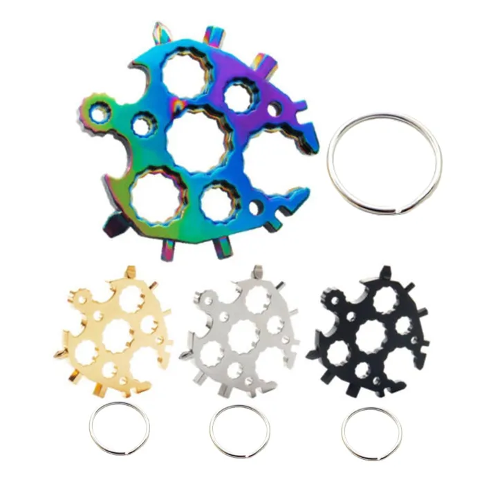 Multifunctional screwdriver - snowflake shaped - keychain