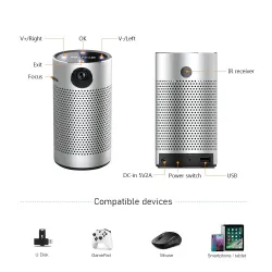 P7 - Smart - Android - Wifi - 1080P - 4K - mini projektor LEDProjektory