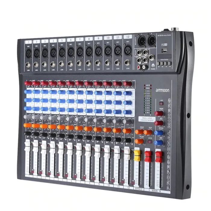 120S-USB - 12 Channels - Audio Mixer - Mixing Console - 48V Phantom Power
