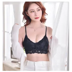Lace - crisscross - open back - bralette - for women