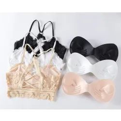 Sexy Spitzenoberteil - nahtloser BH mit Push-up