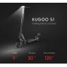 Kugoo S1 - electric scooter - 350W - 3 speed modes - 30km - foldable
