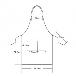 Kitchen / work apron - bib - with 2 pockets - waterproofKitchen