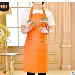 Kitchen / work apron - bib - with 2 pockets - waterproof