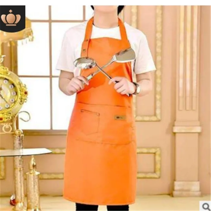 Kitchen / work apron - bib - with 2 pockets - waterproof
