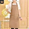 Adult size apron - bib - with 2 waist pockets