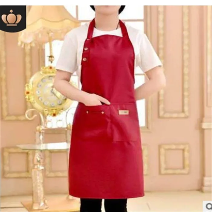 Kitchen / work apron - bib - with 2 pockets - waterproof