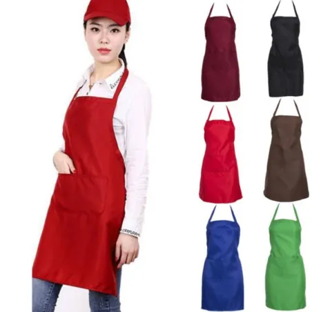Kitchen / work apron - with adjustable straps / pocket - restaurant / chef