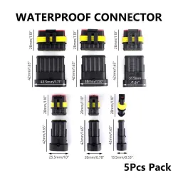 Waterproof connectors - cars - trucks - motorcycles - 5pcs / pack