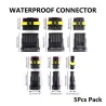 Waterproof connectors - cars - trucks - motorcycles - 5pcs / pack