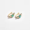 Aretes925 silver - zirconia - romantic stud earring - 2pcs