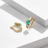 Aretes925 silver - zirconia - romantic stud earring - 2pcs