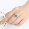 925 sterling silver - ring - resizable - with zirconia decorations