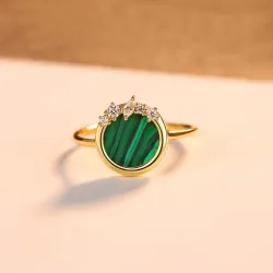 925 sterling silver - ring - resizable - with zirconia decorations