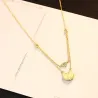Goldkette mit Malachit & Zirkon - Doppelkette - 925er Sterlingsilber