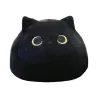 Zwarte kat - katoenen kussen - knuffelKnuffels