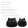 Zwarte kat - katoenen kussen - knuffelKnuffels