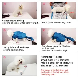 Dog dryer - hair drying kit - pet shower / bath