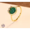 925 sterling silver - ring - resizable - with zirconia decorations