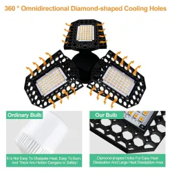 LED bulb - foldable lamp - high power - E27 - 110V - 220V - 40W - 60W - 80W