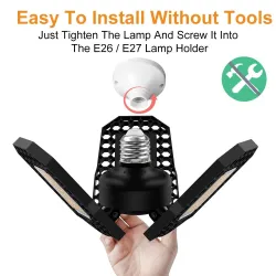 LED bulb - foldable lamp - high power - E27 - 110V - 220V - 40W - 60W - 80W