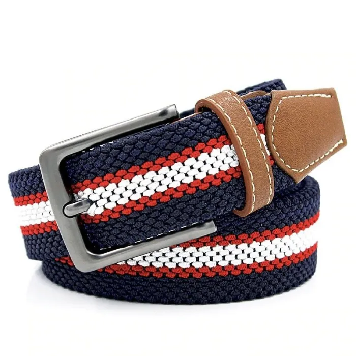 Braided bälte med metall spänne